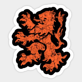 Dutch Lion Rampant, Distressed Sticker